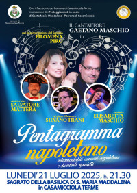 Solenni festeggiamenti in onore di Santa Maria Maddalena: PENTAGRAMMA NAPOLETANO